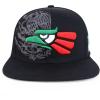 imageHecho En Mexico Eagle 3D Embroidered Flat Bill Snapback CapBlack Mexico