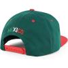 imageHecho En Mexico Eagle 3D Embroidered Flat Bill Snapback CapGreen Red