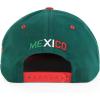 imageHecho En Mexico Eagle 3D Embroidered Flat Bill Snapback CapGreen Red