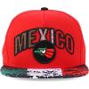 imageHecho En Mexico Eagle 3D Embroidered Flat Bill Snapback CapRed Black 2