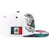 imageHecho En Mexico Eagle 3D Embroidered Flat Bill Snapback CapWhite