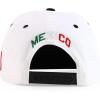 imageHecho En Mexico Eagle 3D Embroidered Flat Bill Snapback CapWhite Black Mexico