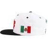 imageHecho En Mexico Eagle 3D Embroidered Flat Bill Snapback CapWhite Black Mexico