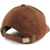 imageTrendy Apparel Shop Plain Faux Suede Leather Adjustable Structured Baseball CapBrown