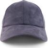 imageTrendy Apparel Shop Plain Faux Suede Leather Adjustable Structured Baseball CapDark Grey