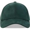 imageTrendy Apparel Shop Plain Faux Suede Leather Adjustable Structured Baseball CapForest