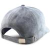 imageTrendy Apparel Shop Plain Faux Suede Leather Adjustable Structured Baseball CapGrey