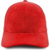 imageTrendy Apparel Shop Plain Faux Suede Leather Adjustable Structured Baseball CapOrange