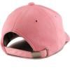 imageTrendy Apparel Shop Plain Faux Suede Leather Adjustable Structured Baseball CapPink