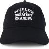 imageTrendy Apparel Shop Worlds Greatest Grandpa Embroidered Low Profile Soft Cotton Baseball CapBlack