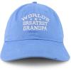 imageTrendy Apparel Shop Worlds Greatest Grandpa Embroidered Low Profile Soft Cotton Baseball CapCarolina Blue