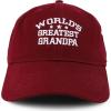 imageTrendy Apparel Shop Worlds Greatest Grandpa Embroidered Low Profile Soft Cotton Baseball CapMaroon