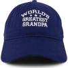 imageTrendy Apparel Shop Worlds Greatest Grandpa Embroidered Low Profile Soft Cotton Baseball CapNavy