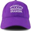 imageTrendy Apparel Shop Worlds Greatest Grandpa Embroidered Low Profile Soft Cotton Baseball CapPurple
