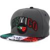 imageHecho En Mexico Eagle 3D Embroidered Flat Bill Snapback CapDark Grey Black 2