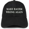imageTrendy Apparel Shop Make Racism Wrong Again Embroidered Soft Crown 100 Brushed Cotton CapBlack
