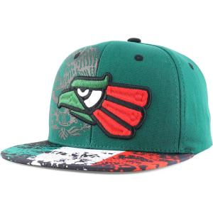 imageHecho En Mexico Eagle 3D Embroidered Flat Bill Snapback CapDarkgreen