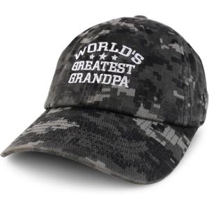 imageTrendy Apparel Shop Worlds Greatest Grandpa Embroidered Low Profile Soft Cotton Baseball CapDigital Night Camo