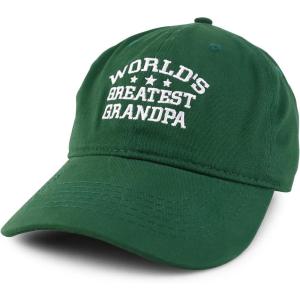 imageTrendy Apparel Shop Worlds Greatest Grandpa Embroidered Low Profile Soft Cotton Baseball CapHunter