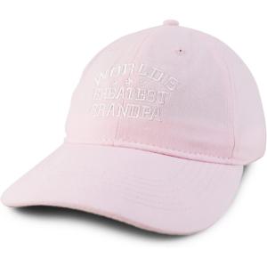 imageTrendy Apparel Shop Worlds Greatest Grandpa Embroidered Low Profile Soft Cotton Baseball CapLight Pink