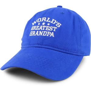 imageTrendy Apparel Shop Worlds Greatest Grandpa Embroidered Low Profile Soft Cotton Baseball CapRoyal