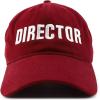 imageTrendy Apparel Shop Director Embroidered Soft Cotton Low Profile Dad Hat Baseball CapMaroon