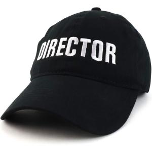 imageTrendy Apparel Shop Director Embroidered Soft Cotton Low Profile Dad Hat Baseball CapBlack