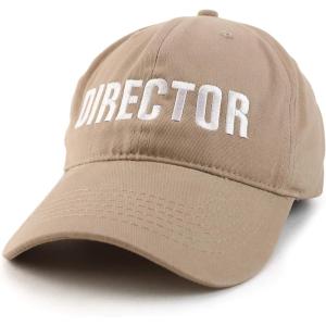 imageTrendy Apparel Shop Director Embroidered Soft Cotton Low Profile Dad Hat Baseball CapKhaki