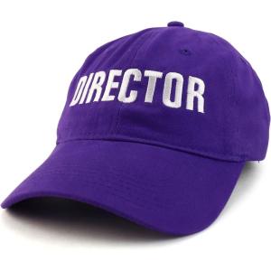 imageTrendy Apparel Shop Director Embroidered Soft Cotton Low Profile Dad Hat Baseball CapPurple