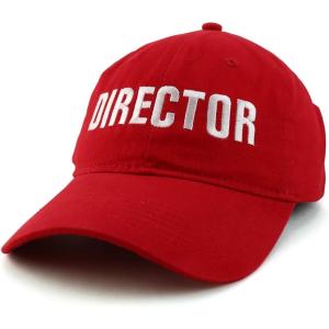imageTrendy Apparel Shop Director Embroidered Soft Cotton Low Profile Dad Hat Baseball CapRed