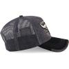 imageTrendy Apparel Shop Bull Embroidered Western Snapback Trucker CapCharcoal Black 2