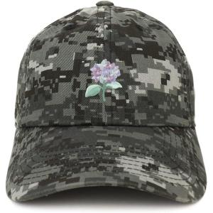 imageTrendy Apparel Shop Hydrangea Patch Low Profile Soft Cotton Baseball CapDigital Night Camo