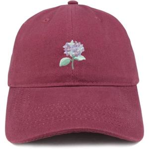 imageTrendy Apparel Shop Hydrangea Patch Low Profile Soft Cotton Baseball CapMaroon