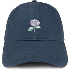 imageTrendy Apparel Shop Hydrangea Patch Low Profile Soft Cotton Baseball CapNavy