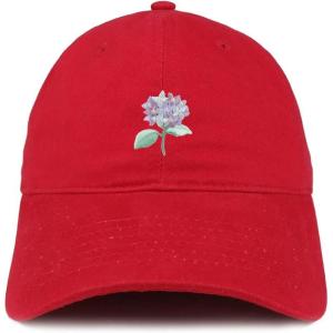 imageTrendy Apparel Shop Hydrangea Patch Low Profile Soft Cotton Baseball CapRed