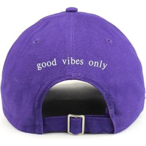 imageTrendy Apparel Shop Good Vibes only Back Embroidered 100 Cotton Dad HatPurple