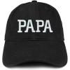 imageTrendy Apparel Shop PAPA Embroidered Soft Crown 100 Brushed Cotton CapBlack