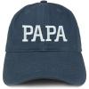 imageTrendy Apparel Shop PAPA Embroidered Soft Crown 100 Brushed Cotton CapNavy