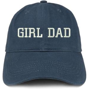 imageTrendy Apparel Shop Girl DAD Embroidered Soft Crown 100 Brushed Cotton CapNavy