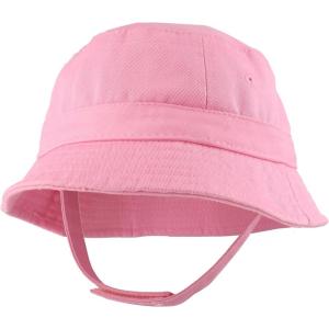 imageTrendy Apparel Shop Infant Babys 100 Cotton Bucket Hat with Adjustable Chin StrapPink