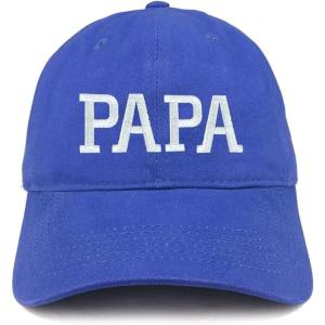 imageTrendy Apparel Shop PAPA Embroidered Soft Crown 100 Brushed Cotton CapRoyal