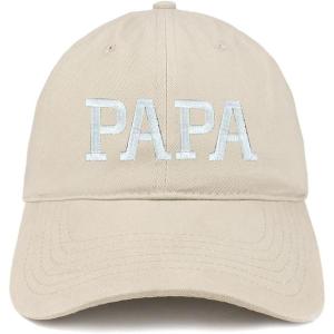 imageTrendy Apparel Shop PAPA Embroidered Soft Crown 100 Brushed Cotton CapStone