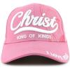 imageTrendy Apparel Shop 3D Christ King of Kings Embroidered Jesus Christian Ball CapLight Pink
