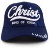 imageTrendy Apparel Shop 3D Christ King of Kings Embroidered Jesus Christian Ball CapNavy