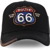 imageTrendy Apparel Shop Route 66 3D Embroidered Structured Mesh Back Baseball CapBlack Black 2