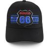 imageTrendy Apparel Shop Route 66 3D Embroidered Structured Mesh Back Baseball CapBlack Black