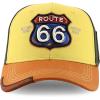 imageTrendy Apparel Shop Route 66 3D Embroidered Structured Mesh Back Baseball CapMustard Tan 2