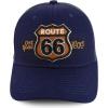 imageTrendy Apparel Shop Route 66 3D Embroidered Structured Mesh Back Baseball CapNavy Navy