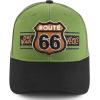 imageTrendy Apparel Shop Route 66 3D Embroidered Structured Mesh Back Baseball CapOlive Black