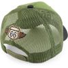 imageTrendy Apparel Shop Route 66 3D Embroidered Structured Mesh Back Baseball CapOlive Black